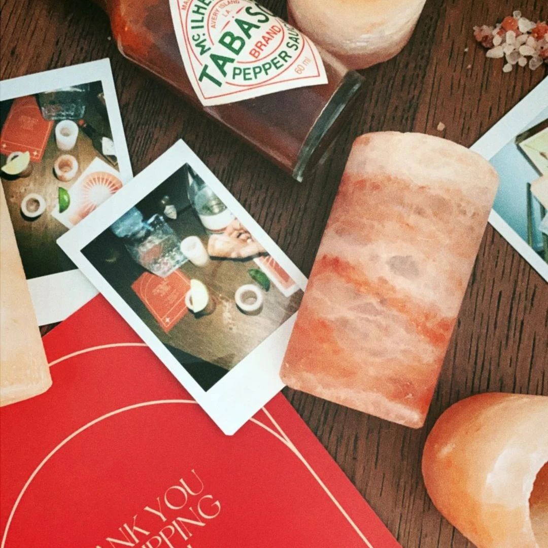 Wholesale Mexico Tequila Spirits Pink Crystal Rock Himalayan Salt shot glasses