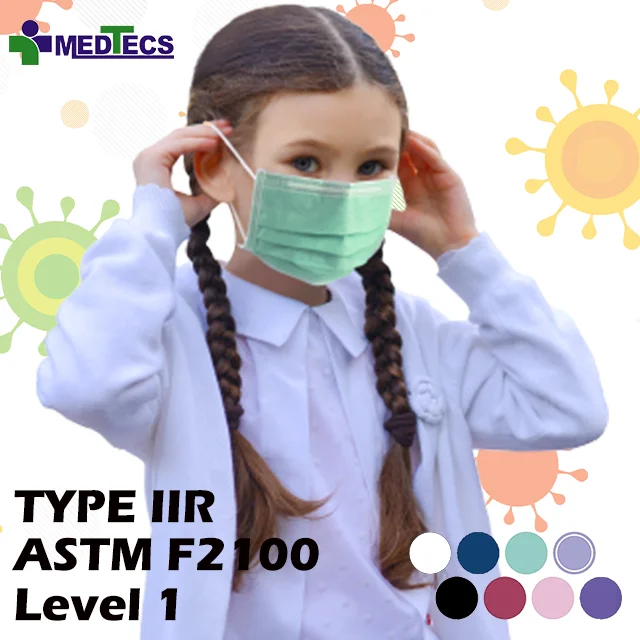 ISO13485 9001 Color Masks Black Kids Disposable Face Mask