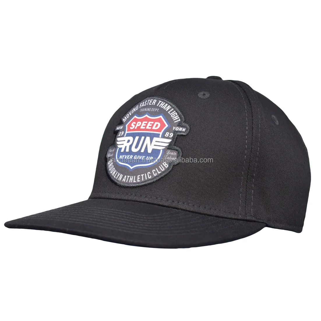 Premium High-End Formal Hats Custom Logo Baseball Flatbrim Snapback Hats Custom 3D Embroidery Hat