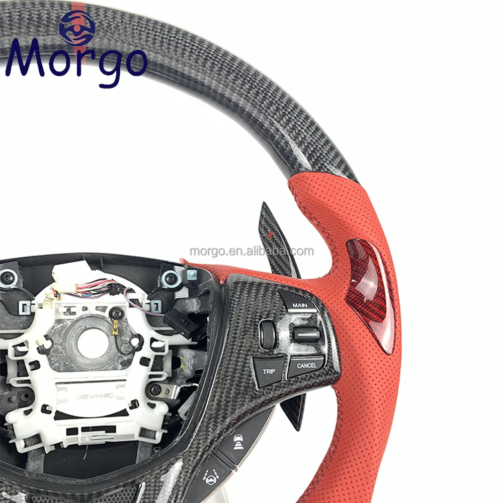 Car interior accessories for Acura 2012-2018 Customized carbon fiber steering wheel with Perforated leather for Honda