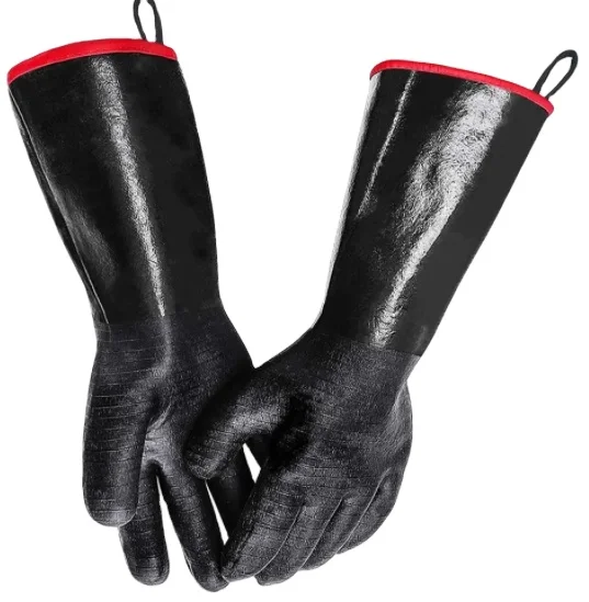 Hot Sale 14 Inches Bbq Grill Oven Gloves,Heat Resistant-smoker,Cooking Barbecue Gloves Barbecue Neoprene Gloves