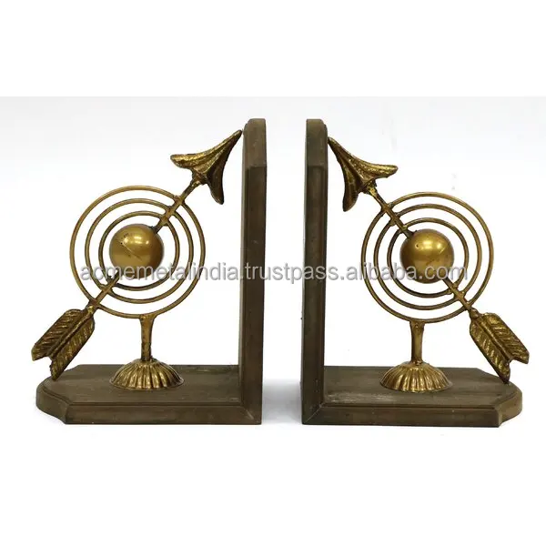 Sturdy Metal Bookends with Custom Design Perfect for Elegant Book Arrangement and Heavy Book Support for Home or Office Decor