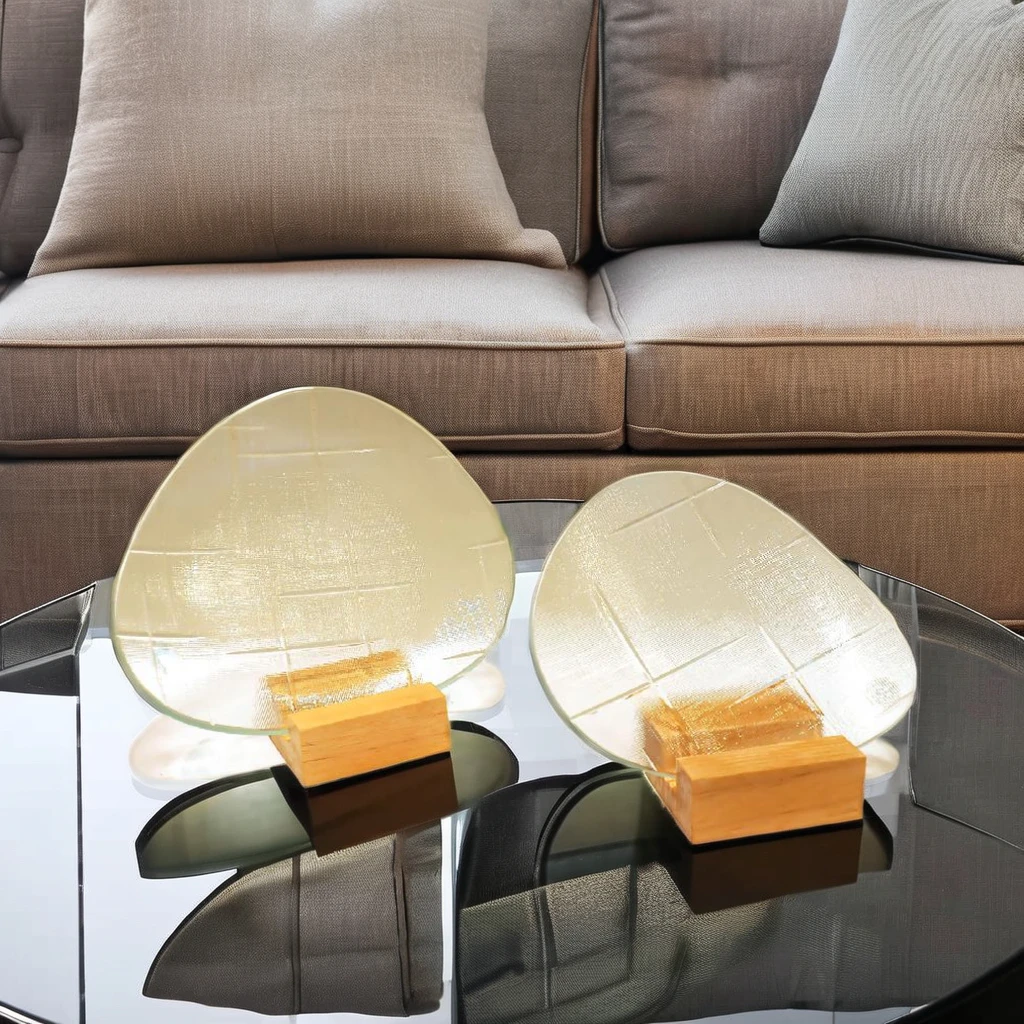Handmade Glass Plate for for Table Top Decoration