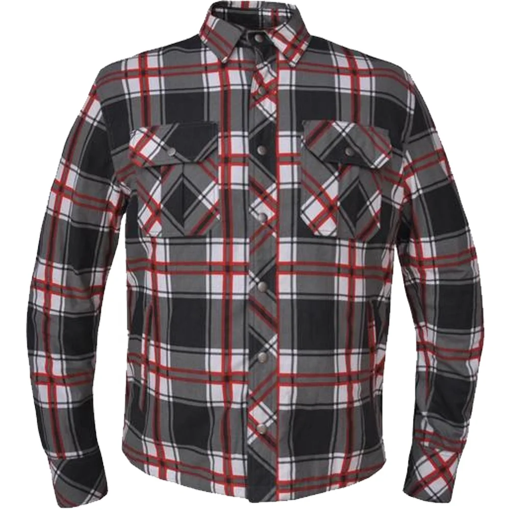 High Quality Motorbike Custom Waterproof/Windproof Protective Textile Jacket Motorcycle Kevlar-Lined Flannel Lumberjack
