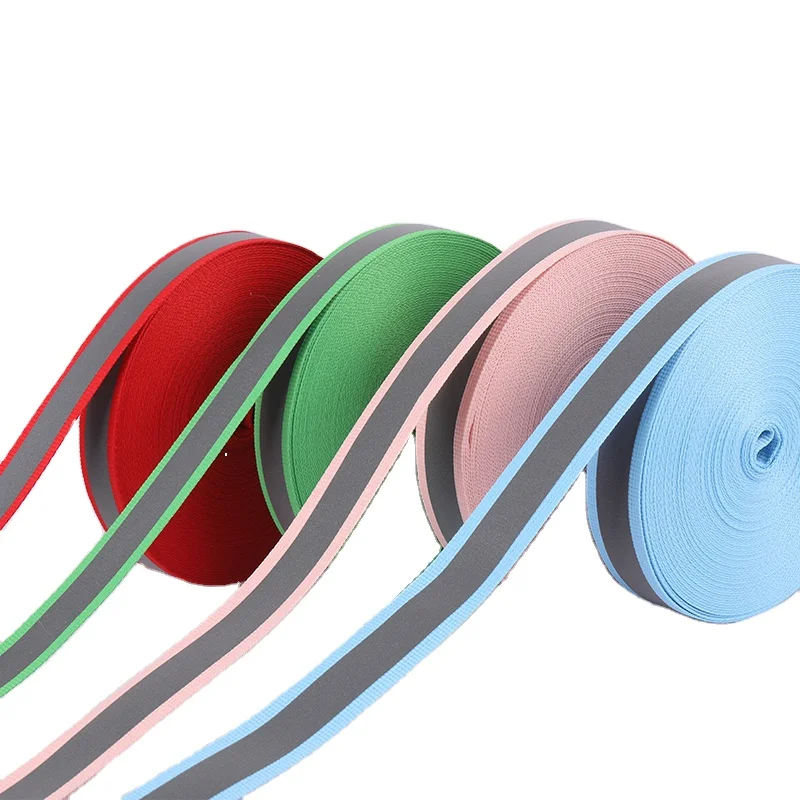 Making Bags Garments Tape Luggage Belt Sewing glow in dark Reflective Webbing strap for cat fog collar