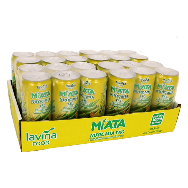 Tropical Natural Juice from Sugarcane Juice Kumquat Flavour 320ml in Can OEM package from Vietnamese Exporter
