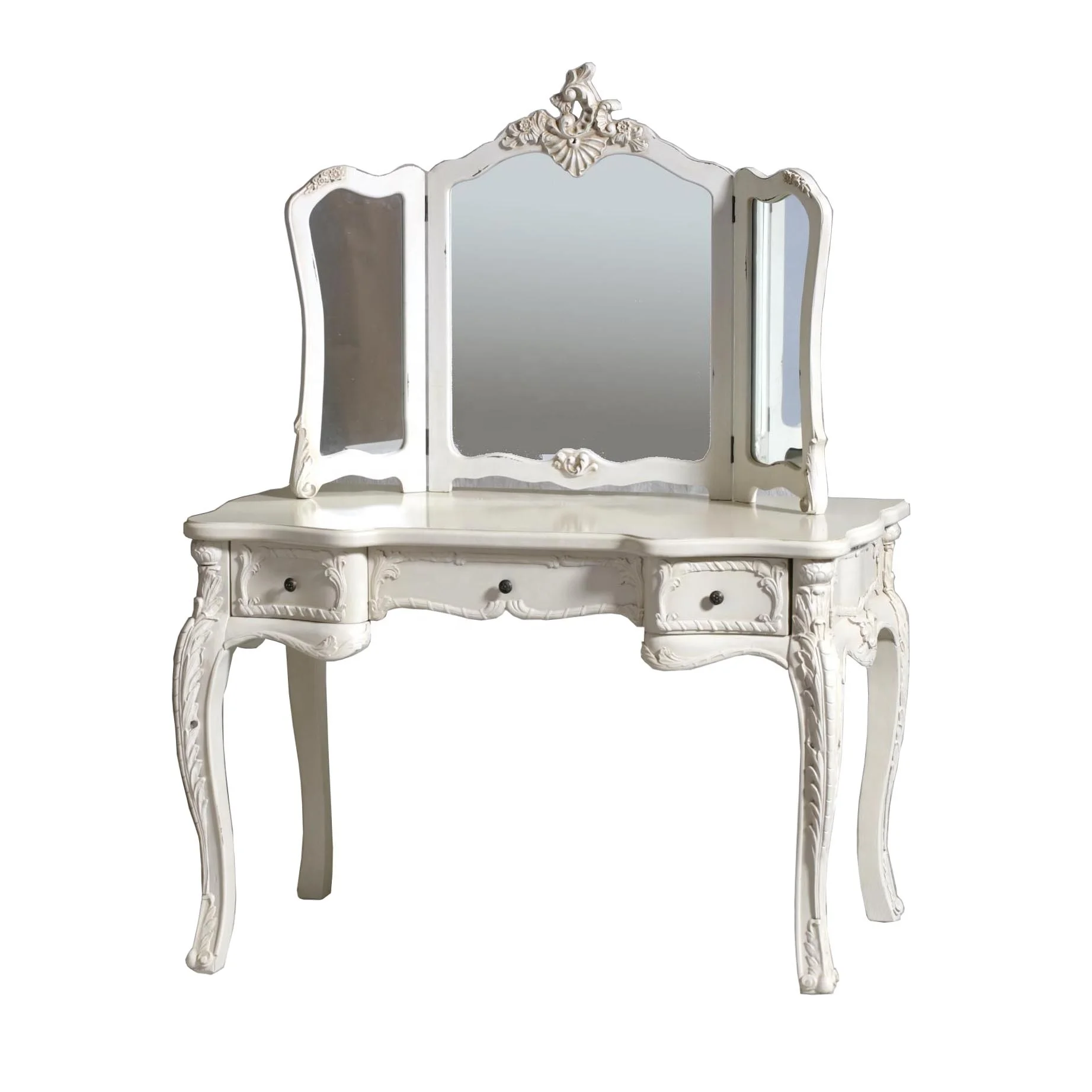 Французский стиль для спальни туалетный столик Зеркальный из массива дерева красного антикварная резная мебель Лидер продаж