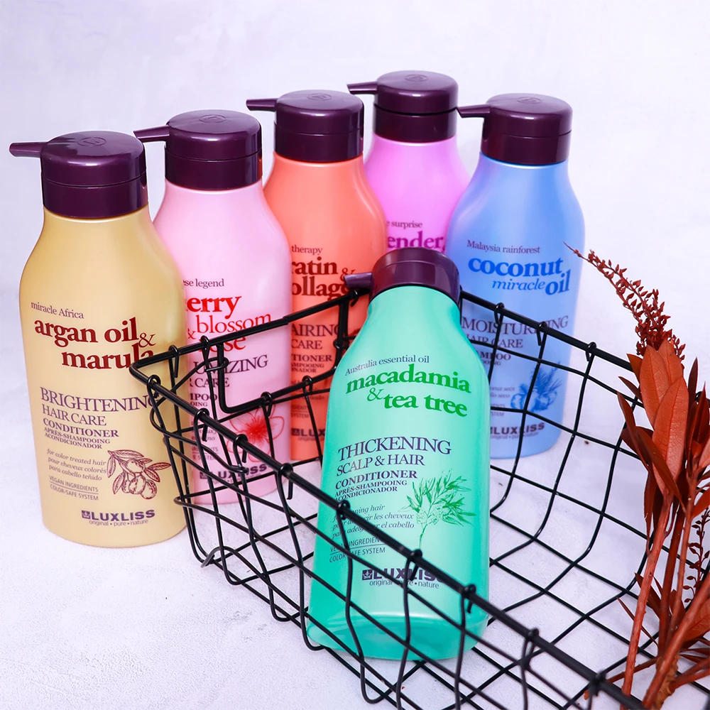 LUXLISS brand moisturizing hair care private label malaysia coconut miracle oil shampoo and conditioner for dry hair