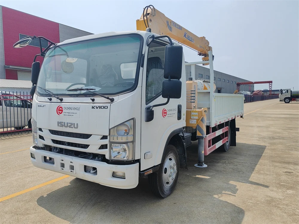 ISUZU 4x2 4tons Truck Mounted Crane Cargo Truck Factory price for sale
