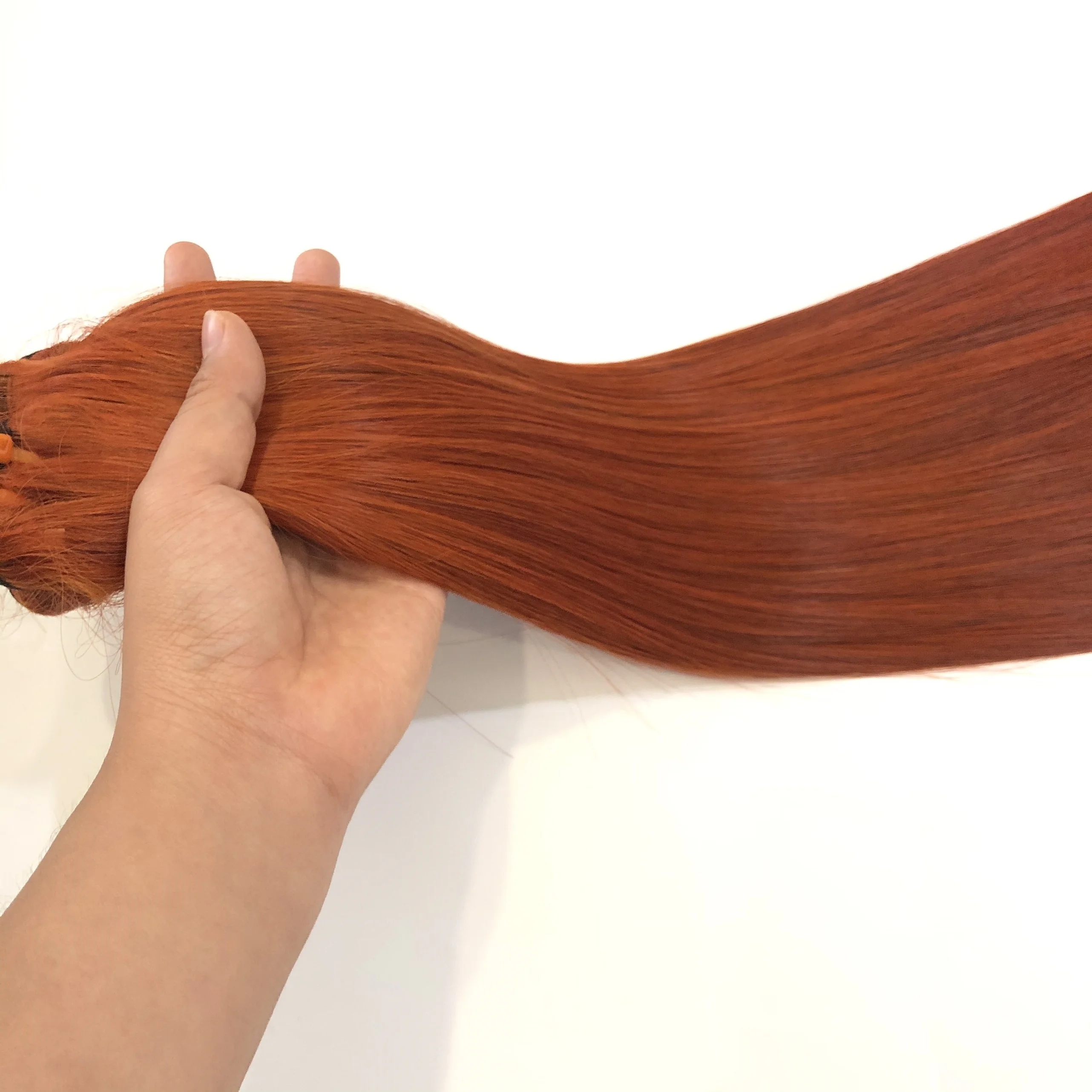 Лучший продавец, супер двойные человеческие волосы, прямые волосы оранжевого цвета, лучшее качество, 100% натуральные волосы из Вьетнама