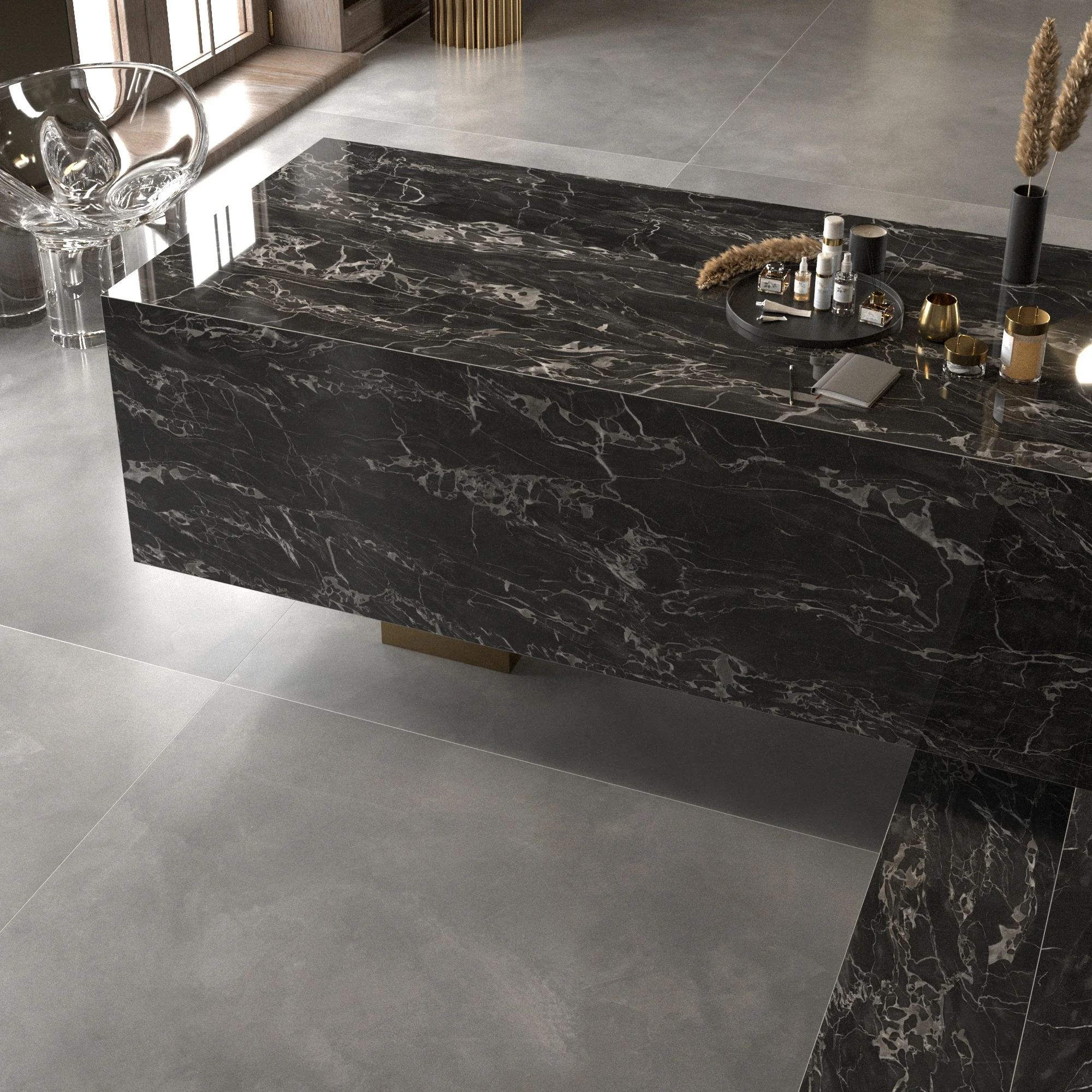 Современная мраморная полированная глянцевая плитка для ванной комнаты