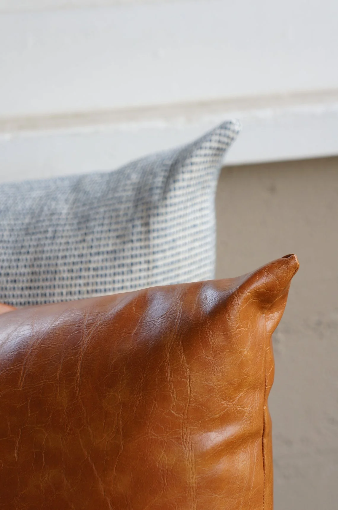 Premium Quality Home Decorative Sofa Cushion Solid Leather Waterproof Pillow Covers