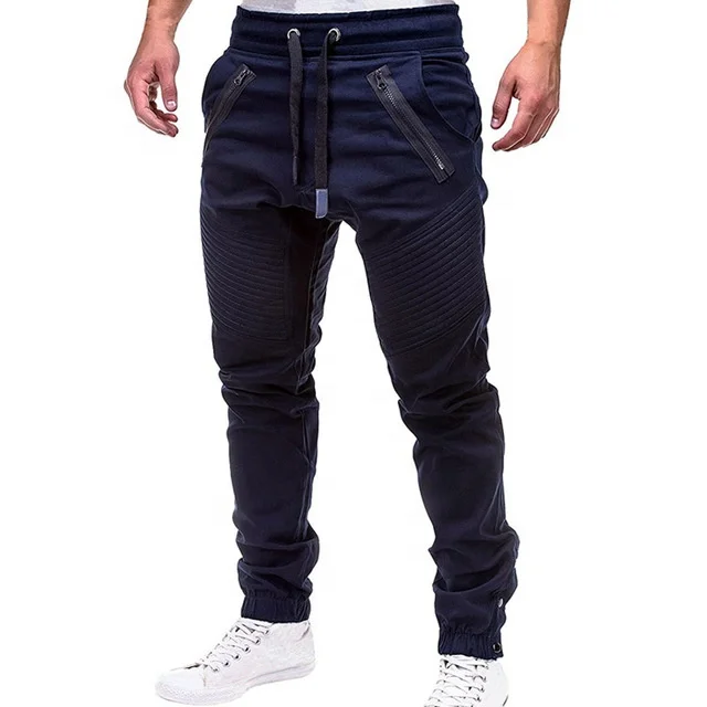 Men Casual Joggers Pants Solid Thin Cargo Sweatpants Male Multi-pocket Trousers New Mens Sportswear Hip Hop Harem