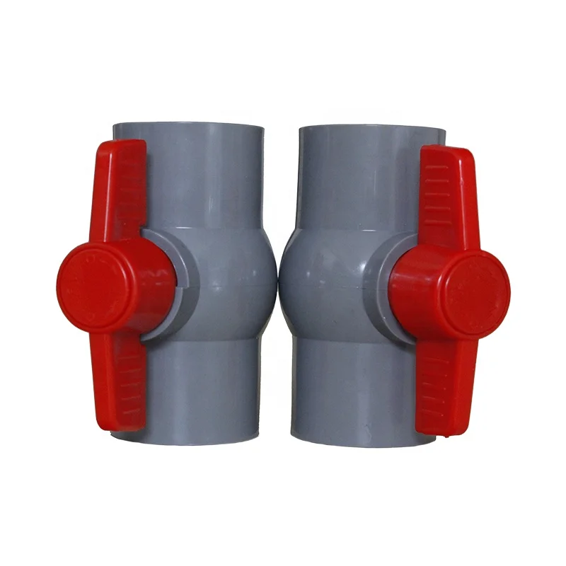 Manual Plastic PVC Ball Valve with Butterfly Handle PN10 for Water Supply OEM Customizable Base Media
