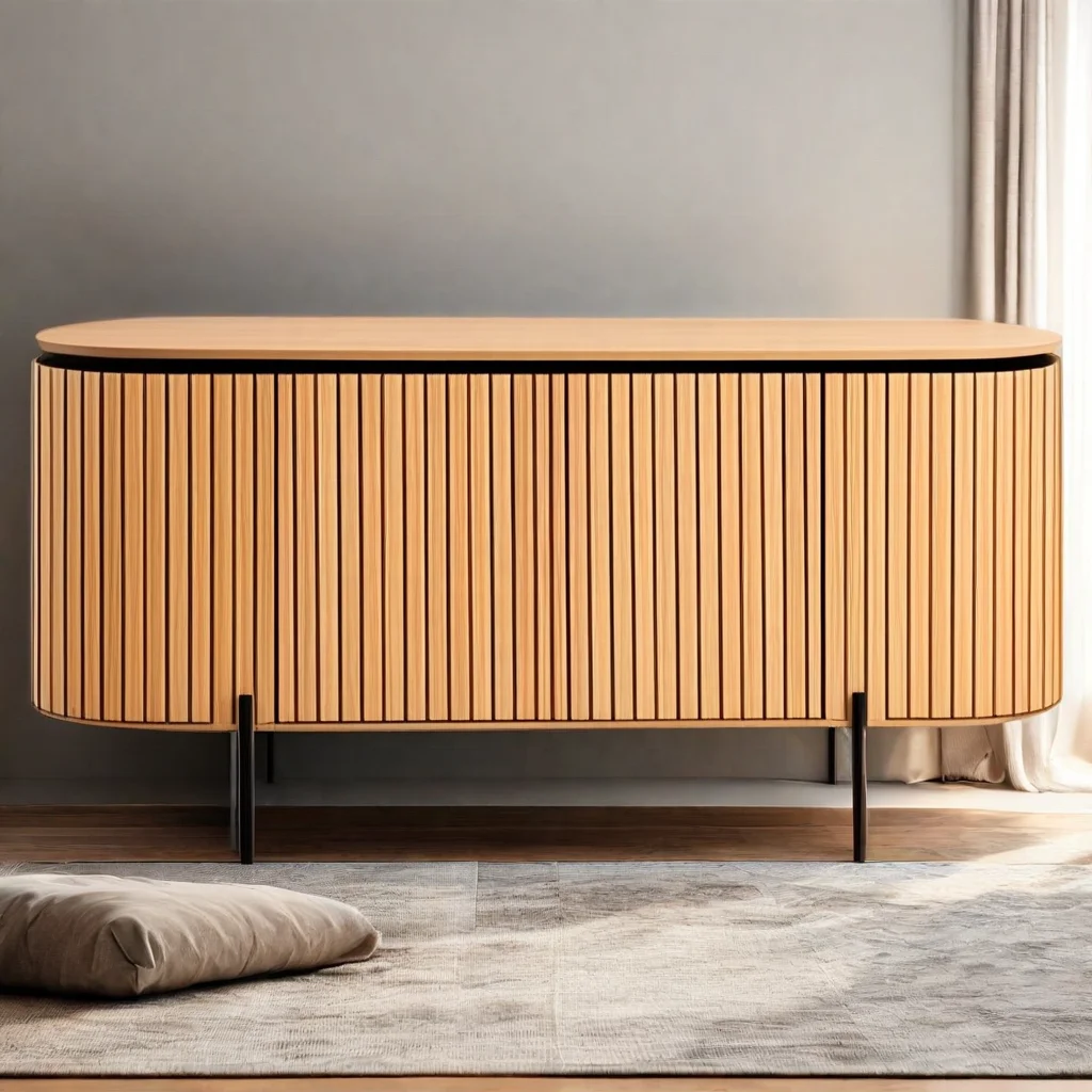 Solid Wood TV Cabinet from Vietnam OEM Factory for Living Room and Kitchen Furniture