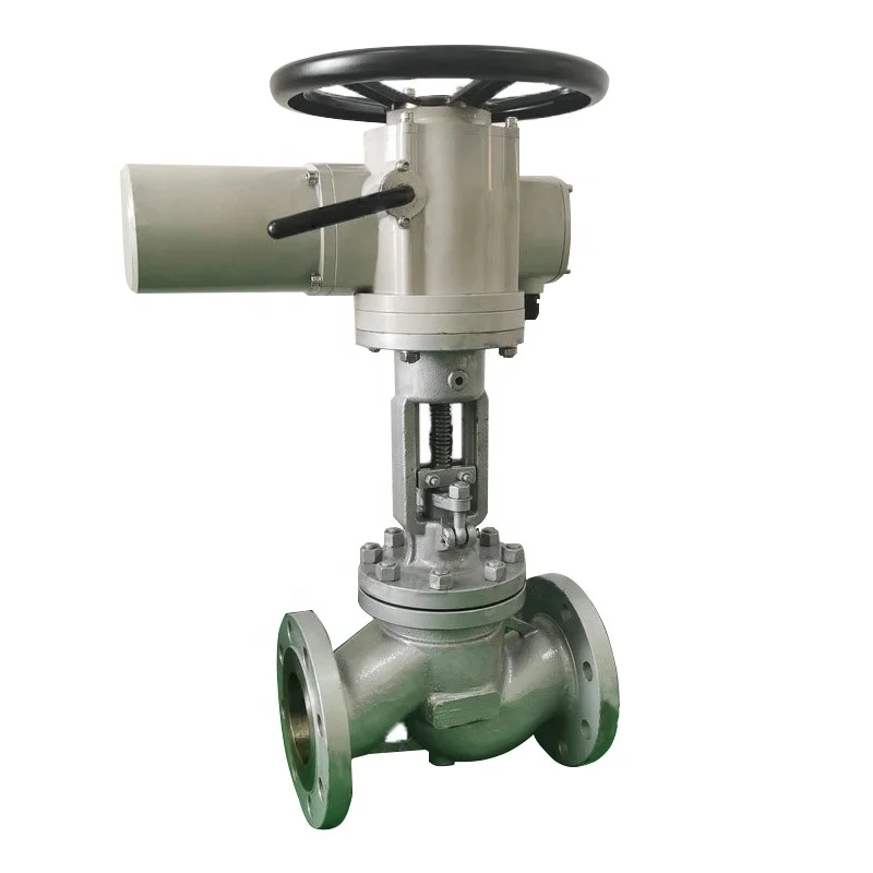 AC220 AC380V 660V Cast Iron On off Intelligent Modulating Valve Multi-turn Electric Actuated Globe Valve