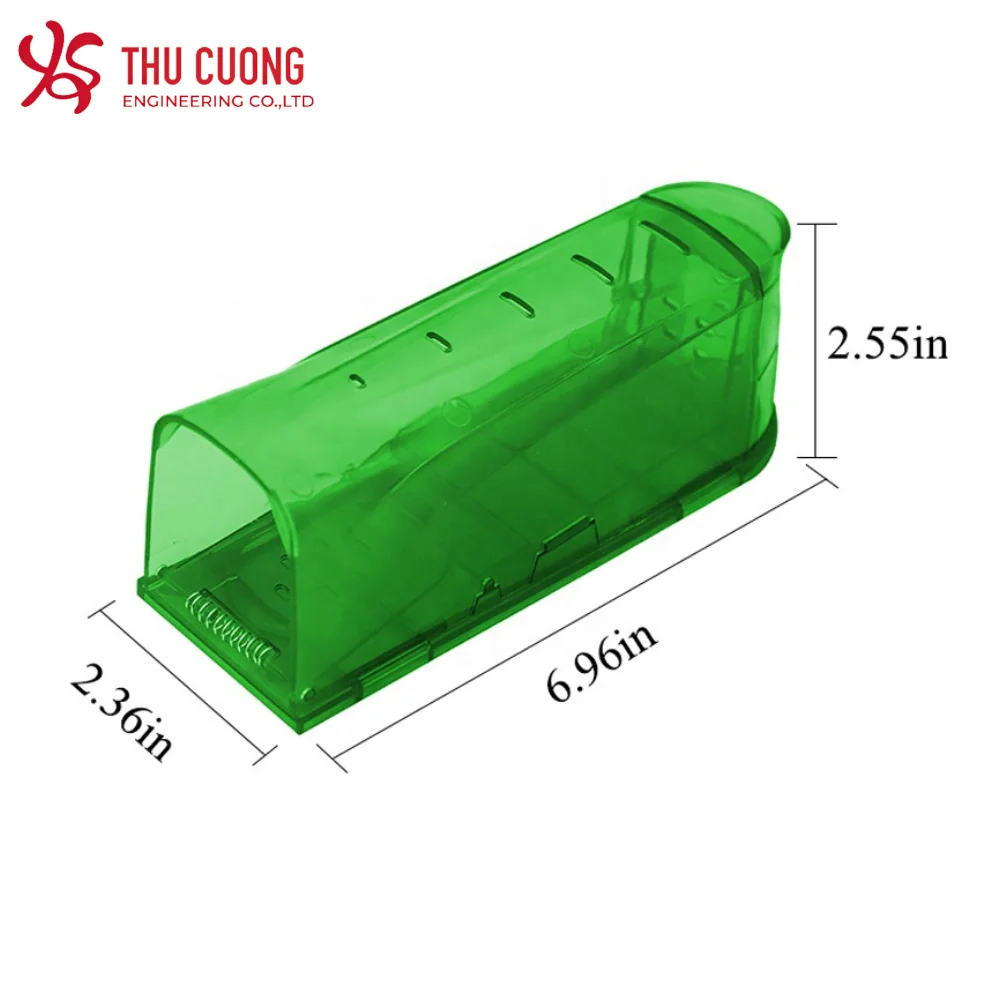 Reusable Plastic Mouse Trap Residential & Commercial Black Plastic Pest Control Easy Set Trap High Sensitive Even For Small Mice