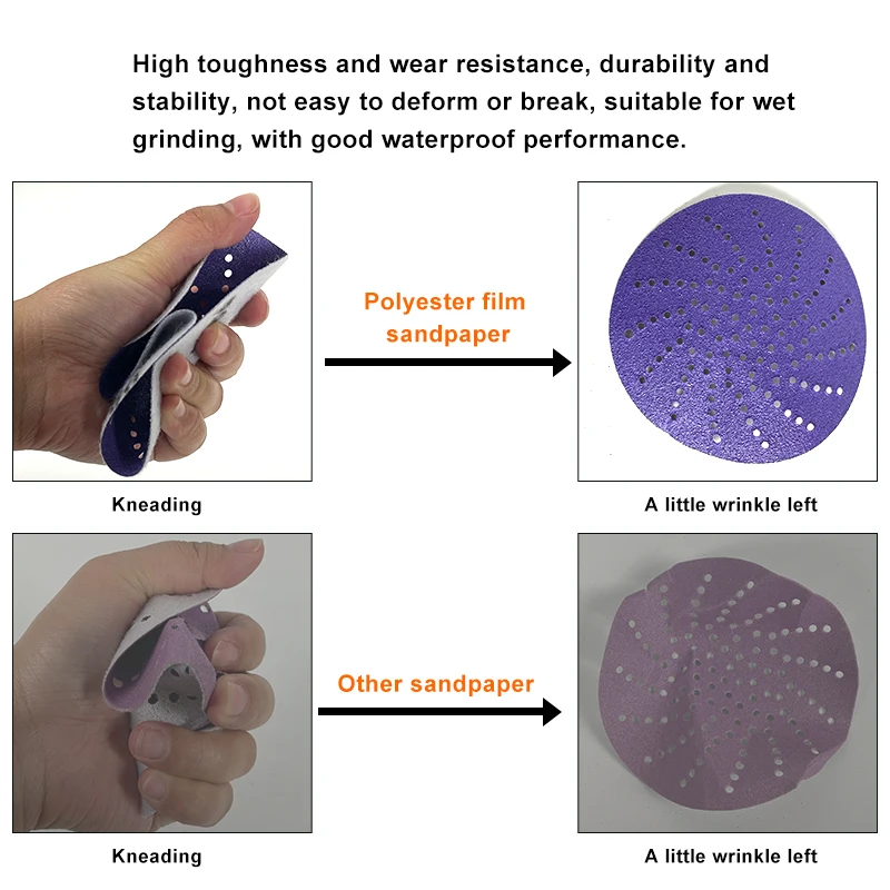 Sanding disc 5 inch 2000 grit 15 holes Porous Aluminum Oxide Sandpaper Discs for Painted Surfaces