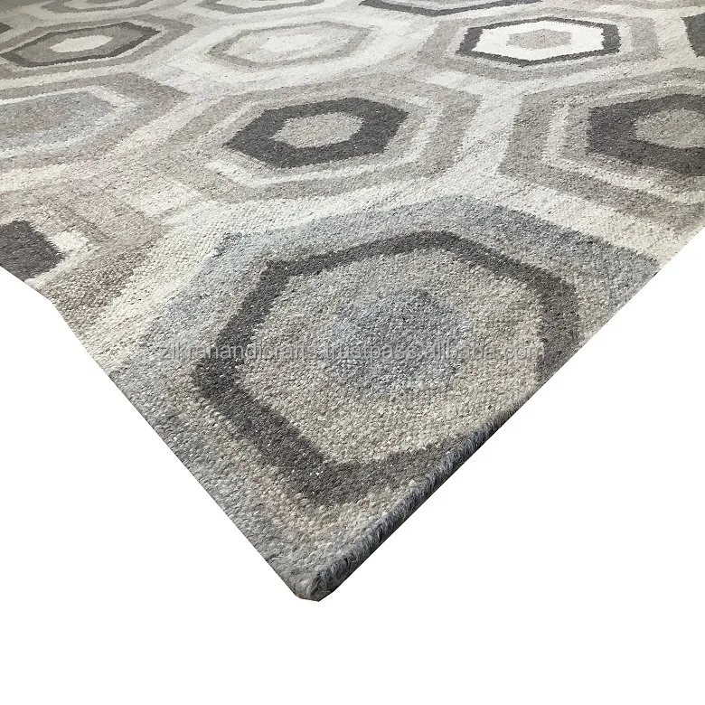 Luxury Workroom Jute and Cotton Area Flatware Rugs Carpets Modern Hand Tufted Are Made From Premium Material