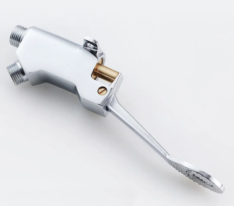 Foot Operated Valve Chrome Plated Pedal Control Valve Brass Foot Control Valve G1/2 inlet