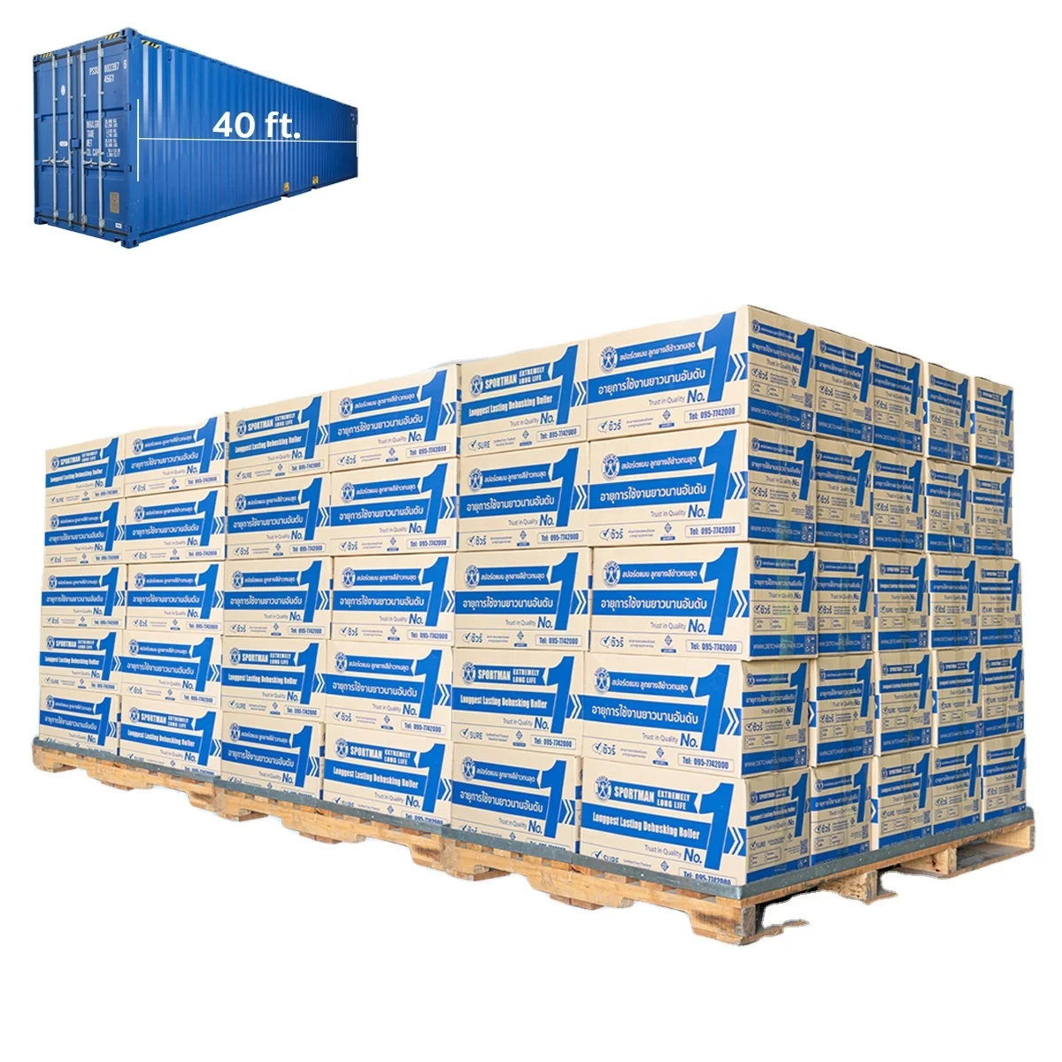 Special polymer for rice roller rice rubber roller 40 ft container 10 inch cream aluminum 1,650 box (3,300 unit )