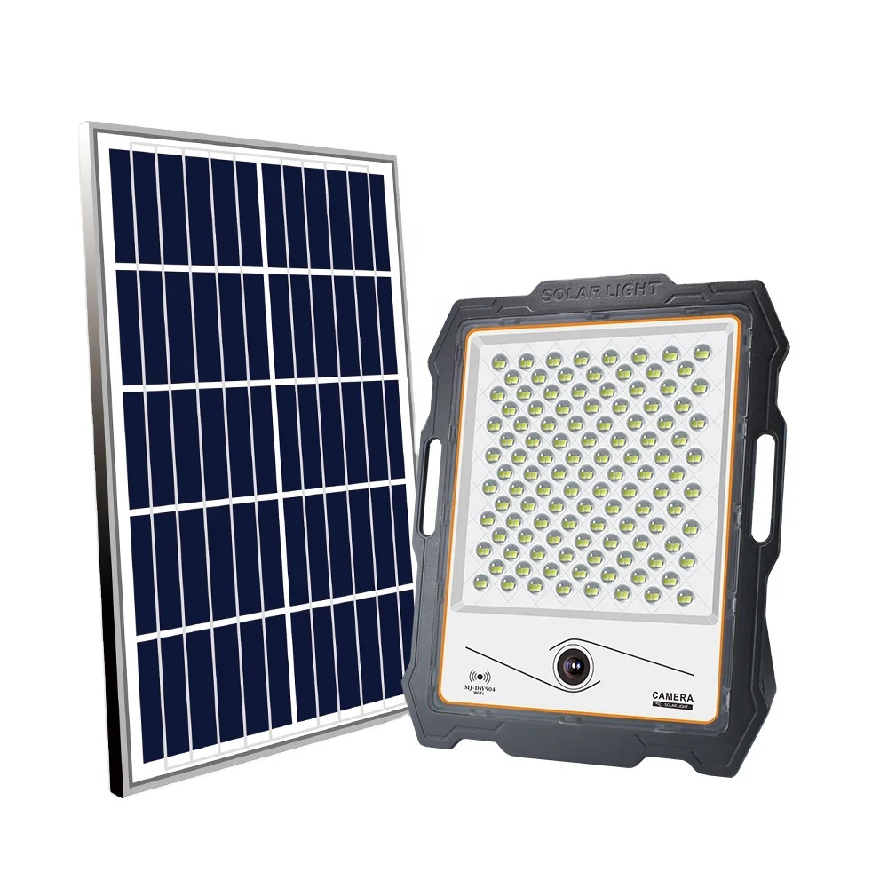 Waterproof IP67 Outdoor Solar Flood Light Aluminum 300w LED Solar Garden Light with Camera