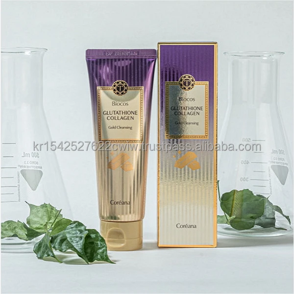 ALL IN ONE SOLUTION Coreana Biocos Glutathione Collagen Gold Cleansing 120ml brighten up and energize tired skin made in korea