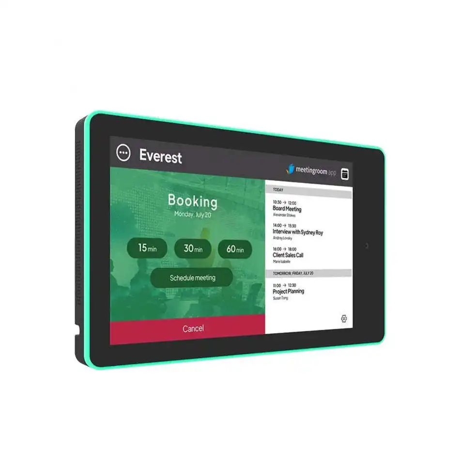 Booking Scheduling Systems Android 13 Tablet Pc With Nfc / Rfid Optional 10 Inch Meeting Room Display