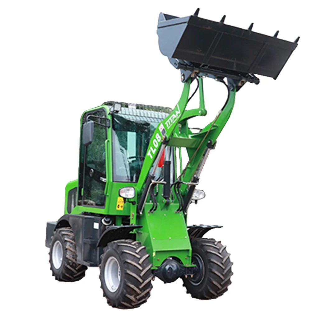 800kg Rated Load TL08 Wheel Laoder with CE European Quick Hitch