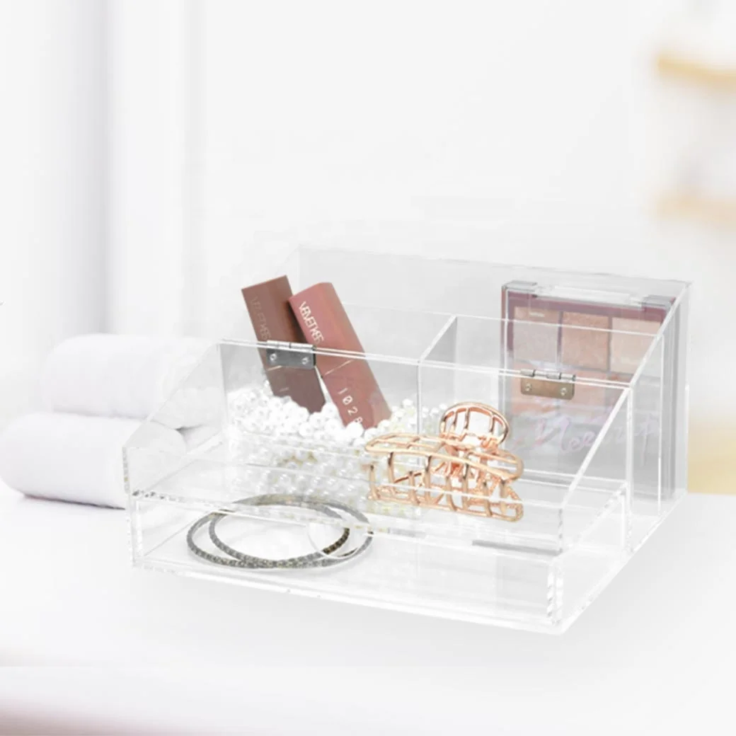 Домашний акриловый прозрачный акриловый Органайзер, коробка для хранения и корзины для дома или офиса