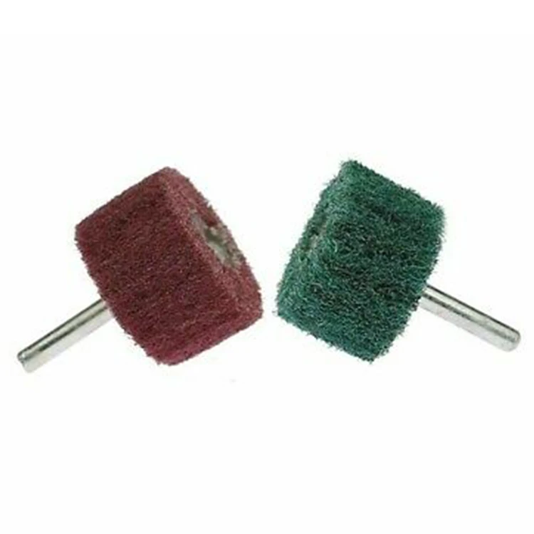 Зеленые тонкие алюминиевые Оксидные нетканые откидные колеса с валом для отделки pexmigm 50X30 мм