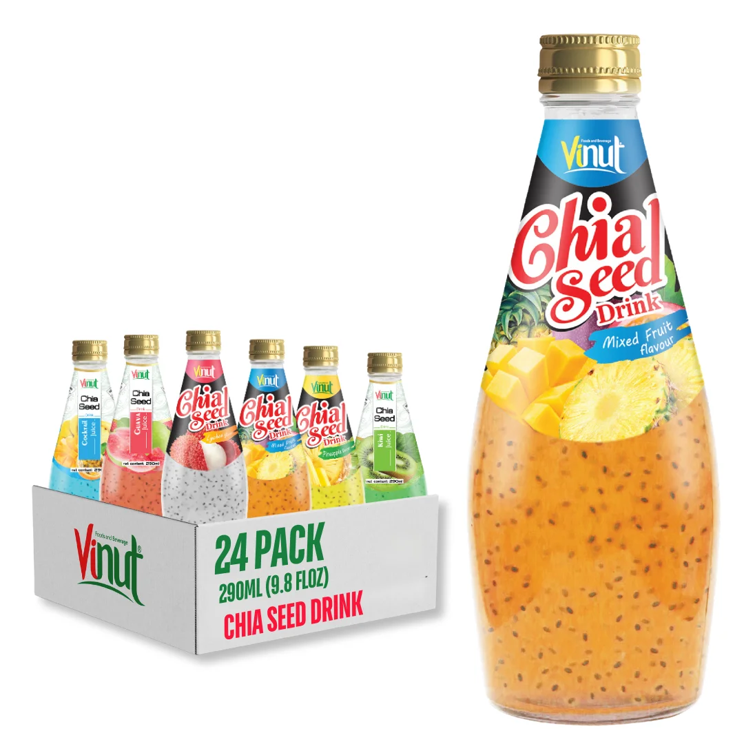Private Label 290ml Pomegranate Chia Seed Drink - VINUT Vietnam, Sugar-Free, OEM/ODM, Free Sample, Factory Pricing