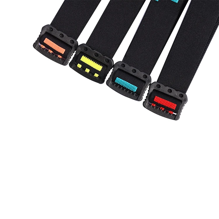 Custom 25 mm  silicone printing elastic nylon elastic band webbing with adjust buckle head band strap 25 mm nylon metal