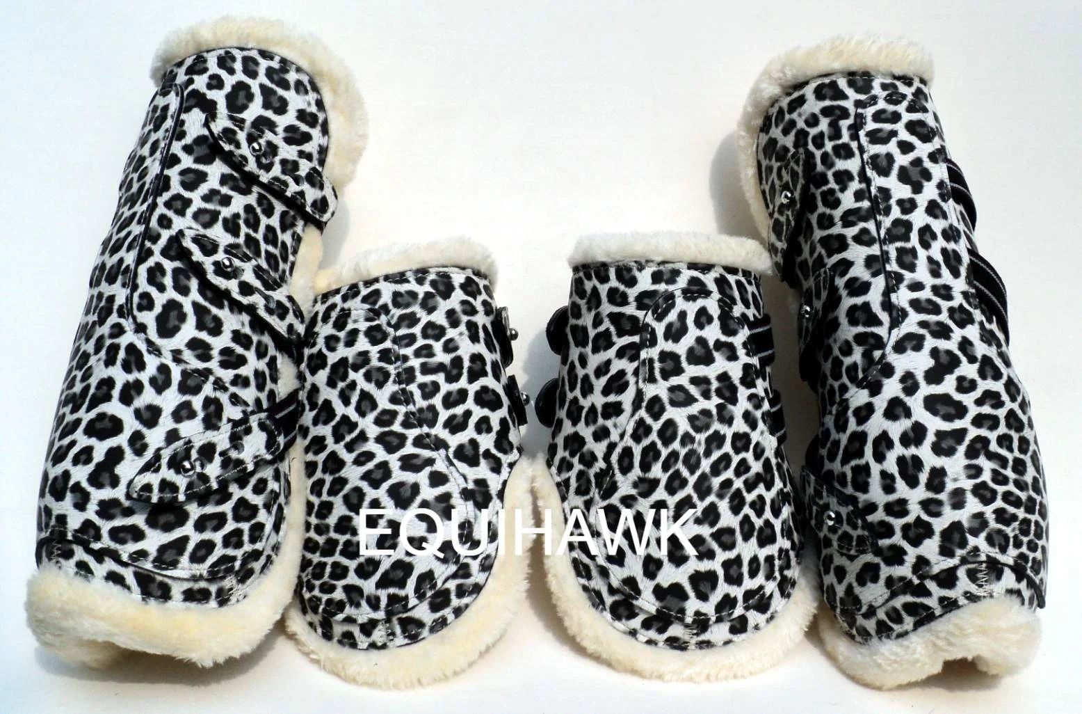 WHOLESALE LEATHER HORSE ANKLE AND TENDON HORSE  INSIDE MINK FUR LINING WITH HEAVY ELASTIC  HORSE BOOTS