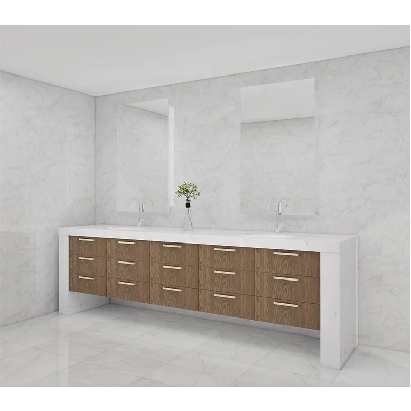 CS Chinese Custom Hotel Luxury Floating Modern Single Waterproof Marble Bathroom Vanity Set