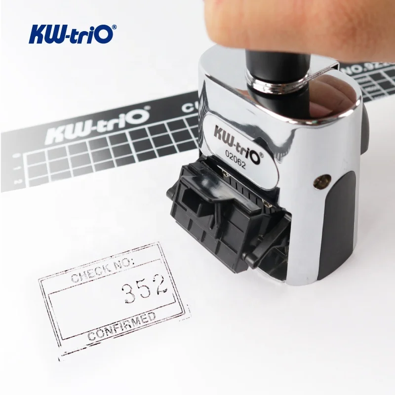 Heavy Duty 6 digits Self-inking Automatic Numbering Machine with Interchangeable Textplate
