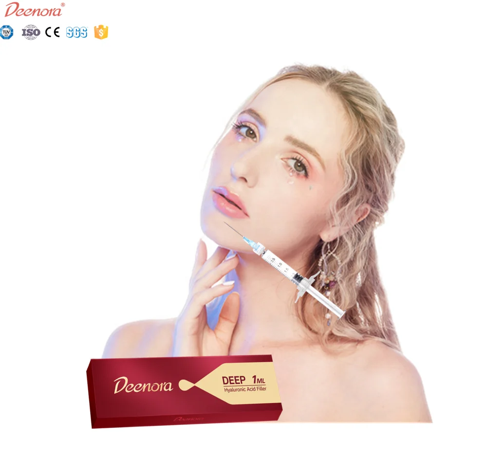 Deenora cross- linked high quality 2ml nose enhance lip enlarge implant facial injection hyaluronic acid dermal fillers