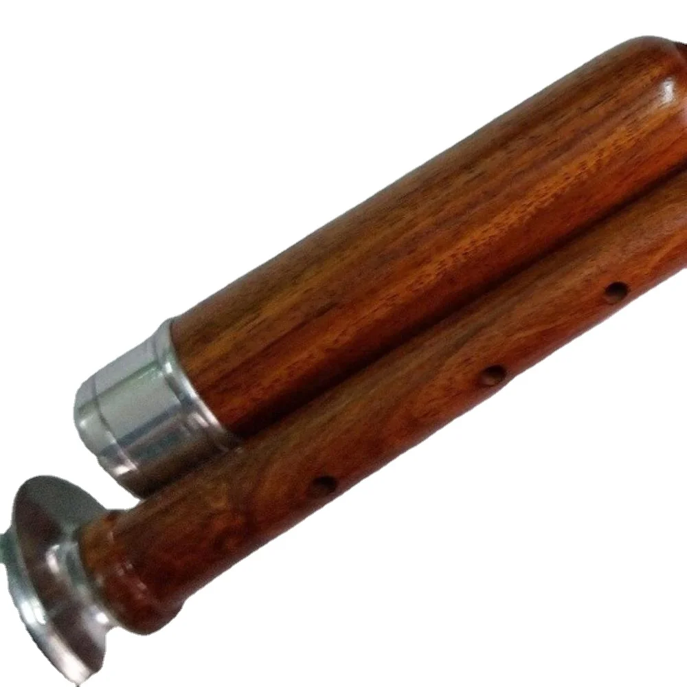 HIGHLAND BAGPIPE PRACTICE CHANTER ROSE WOOD NATURAL SILVER AMOUNT  CHANTER PIPE BAND UNIFORM WOOD PLASTIC REED CHANTER