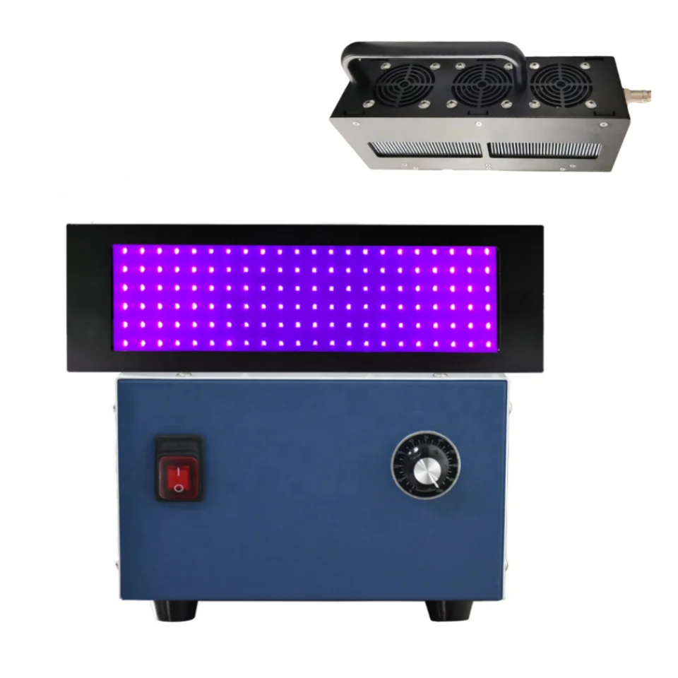 China Factory Customize 350W Portable Handle uv led curing Lamp Air Cooled flatbed 395nm