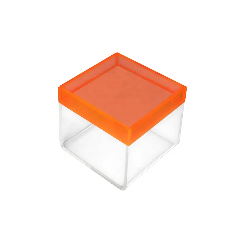 Clear Plastic Box Acrylic Square Neon Acrylic Display With Lid Multifunction