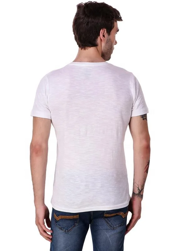 Wholesale Promotional Unisex Short Sleeve T-shirt Plain White Cotton Polyester Jersey Printing Option OEM Manufacturing India