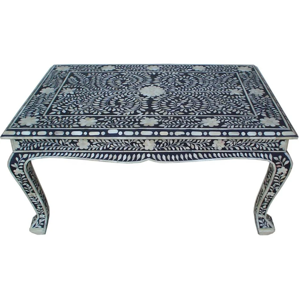 Винтажный кофейный столик с инкрустацией в виде костей Джодхпур, кофейный столик ручной работы с инкрустацией шевроном, античный домашний декор, кофейный столик с инкрустацией в виде костей