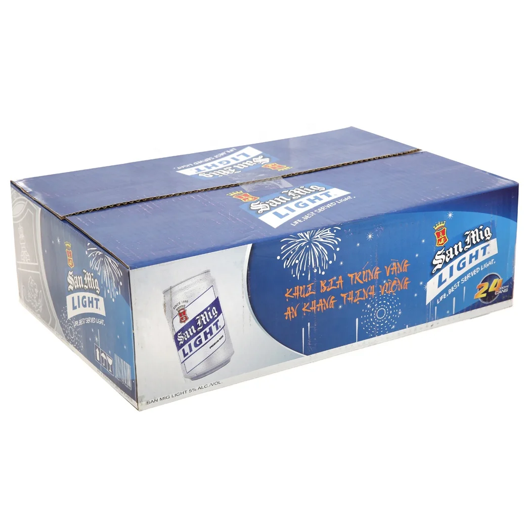 SAN MIG LIGHT BEER CAN 330ML/VIETNAM BEER/VIETNAM WHOLESALE BEER