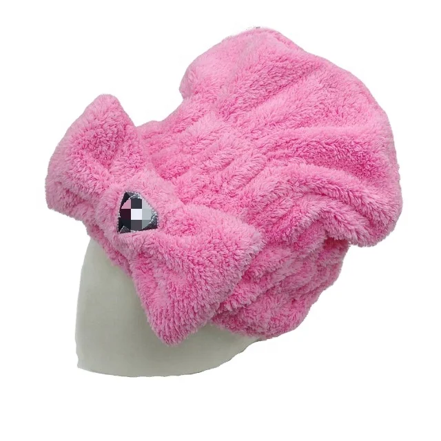 Custom High Quality Embroidery Soft Hair Care Hair Turban For Bathroom
