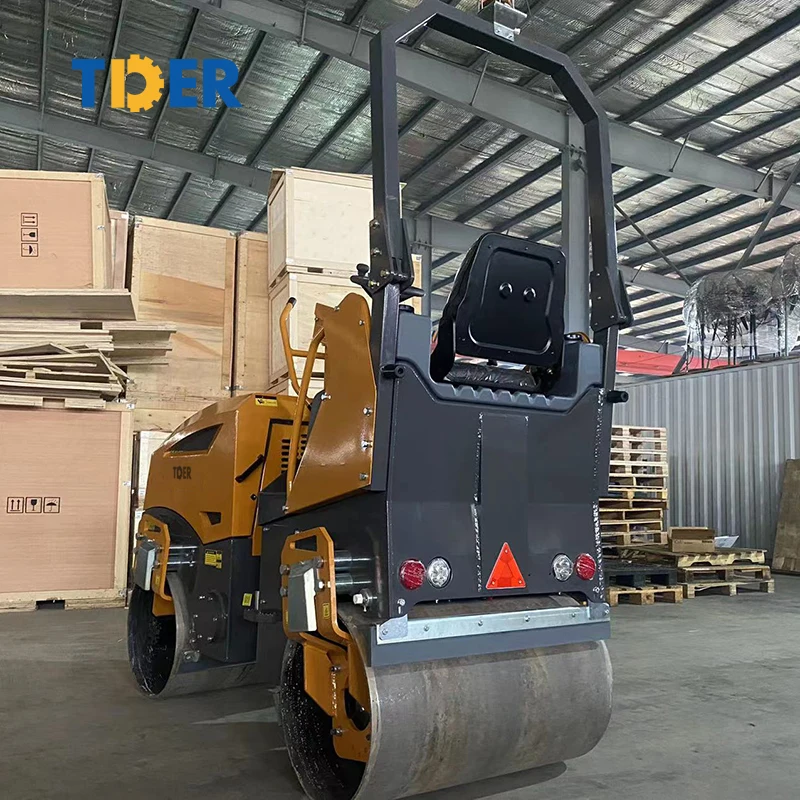 Best Selling Strong Power Double Drum Vibratory Rollers Big Promotion Single Drive Road Roller For Sale