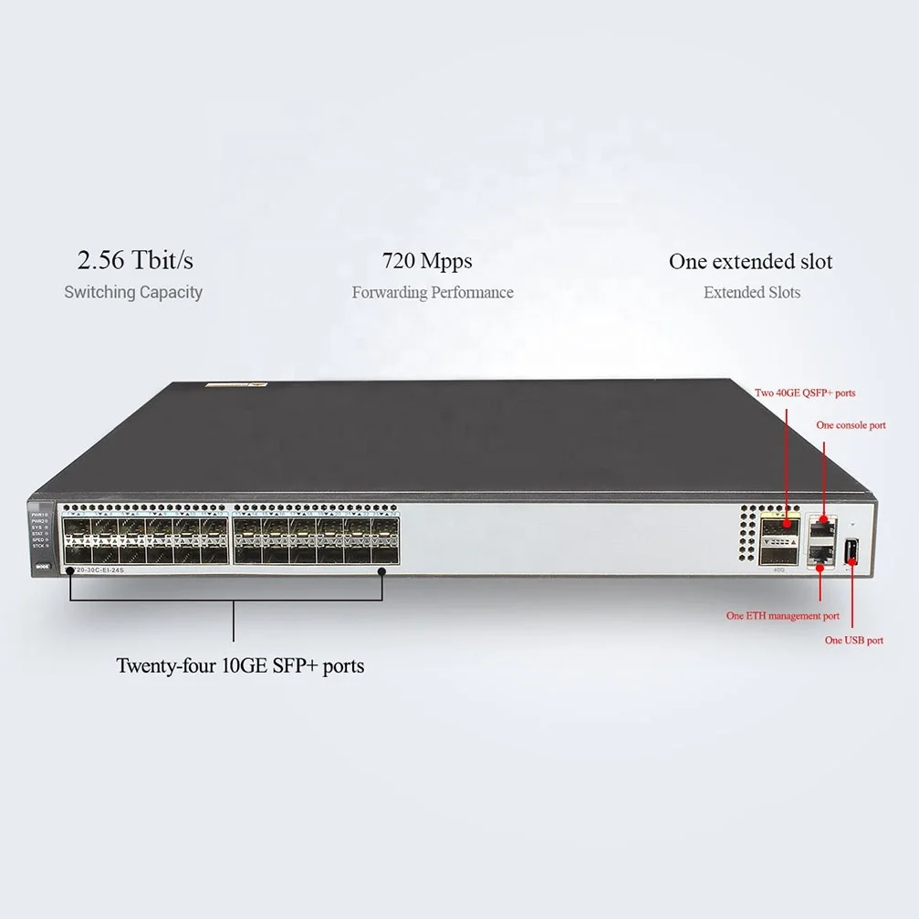 48 порт SFP переключатель S6720-54C-EI-48S-AC L3 управляемый сетевой коммутатор с товарным рынком