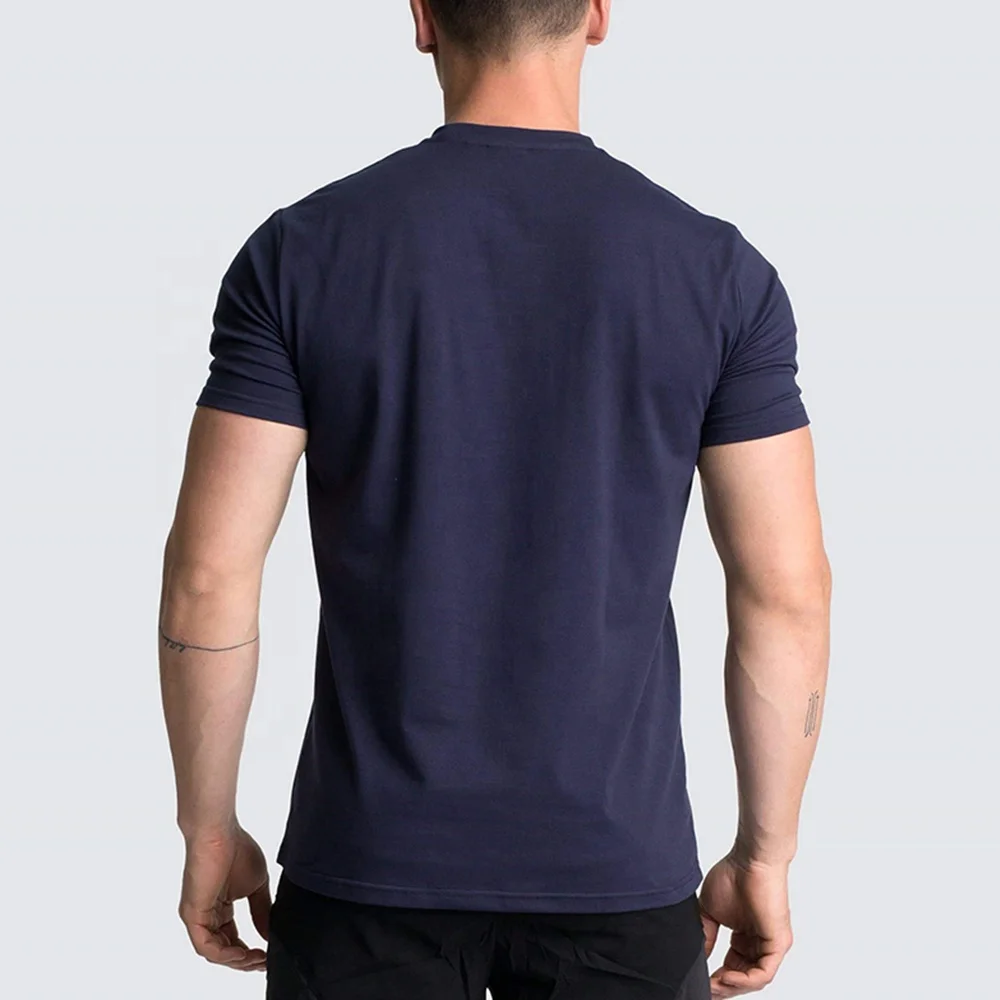 Мужская хлопковая футболка с коротким рукавом, черного цвета