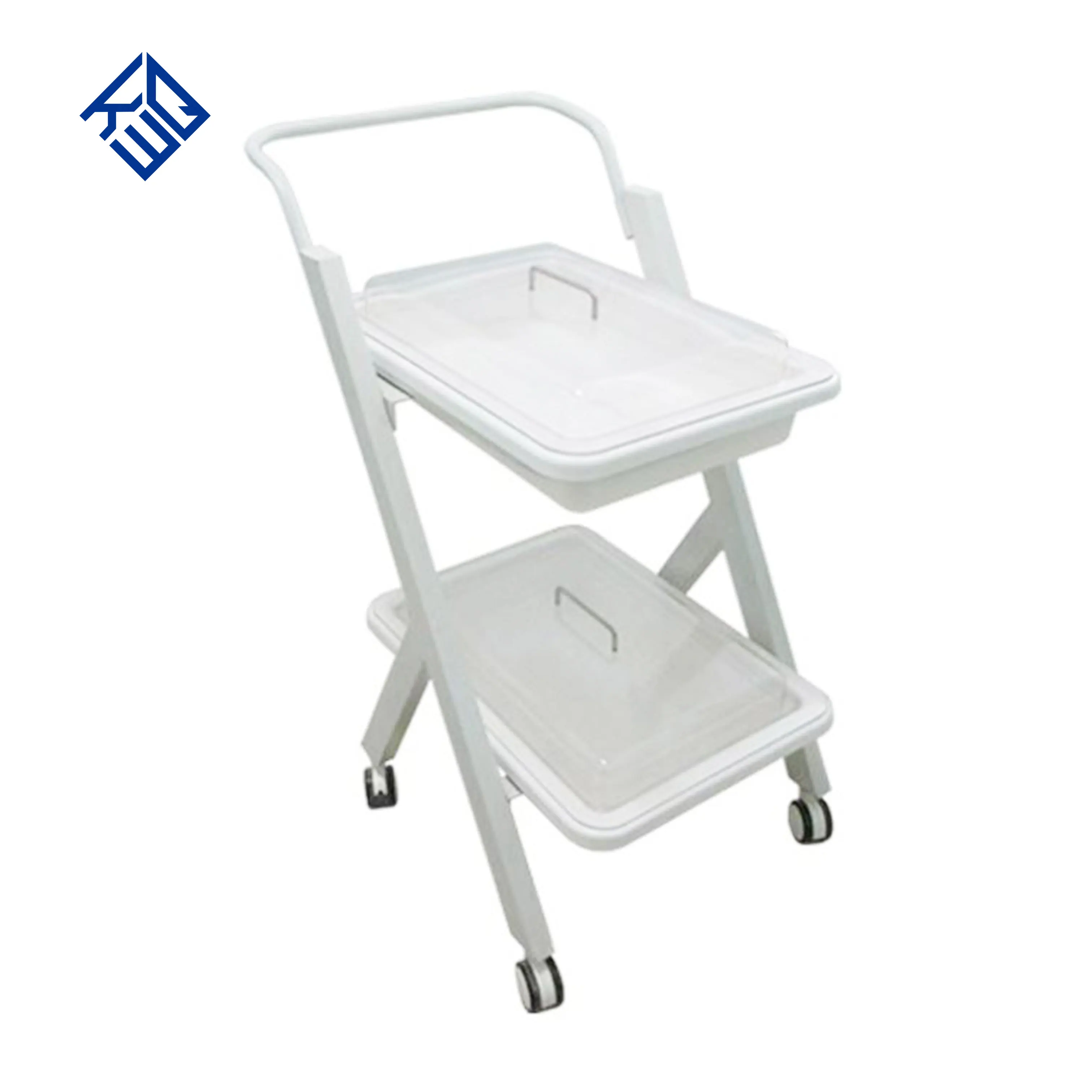 Endoscope Instrument Transport Trolley with Transparent Anti-Fouling Cover and 4 Casters