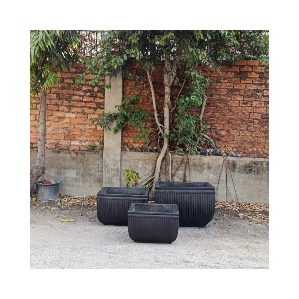 Large GRC Planter Concrete Big Flower Pot for Garden Hotel Decor Indoor Outdoor Traditional Flowerpot Vertical Plant Pot