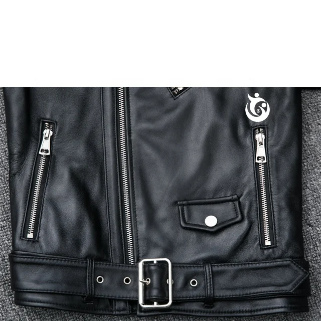 2021 100% real cow leather stylish unique leather jacket for women biker fun black color wind proof leather jacket